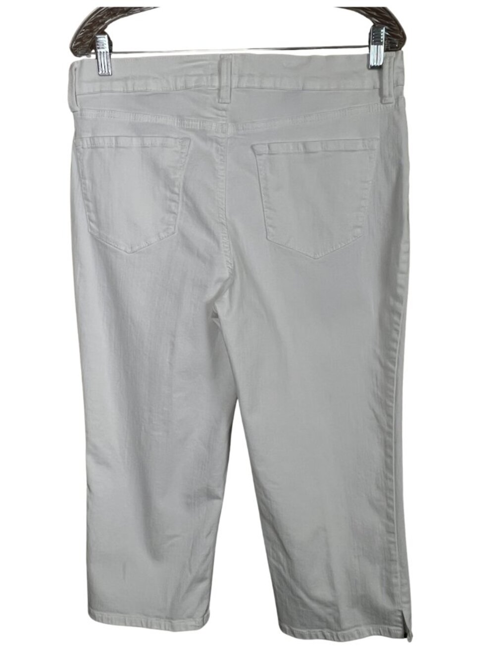 NYDJ White Crop Pants Lift and Tuck Technology Stretch Size 12 Like New - Picture 10 of 10